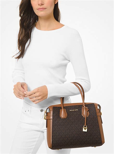 medium mercer michael kors|michael kors mercer belted satchel.